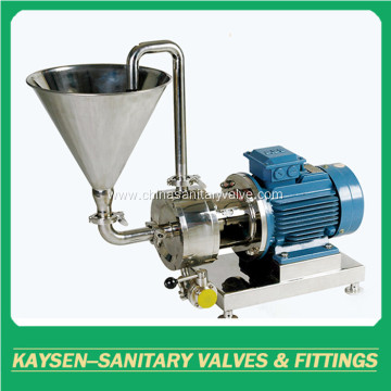 Sanitary pipeline high shear fixed emulsion pump